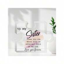 Unisex 2D Pattern Acrylic Puzzle Medal Keepsake, Custom Thank You Gift For Men & Women. Delicate Trophy Style Desktop Ornament, Creative Souvenir Decor For Indoor Table Display, Ideal Commemorative Present For Daily Gifting & Holiday Rewards. - Multicolor - View 7