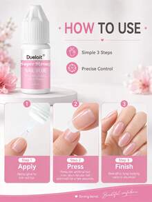1pc/6pcs 3g Super Strong Glue For Press On Nails,Fast-Drying Nail Glue, Durable, Easy To Apply False Nail Glue, Quick-Drying Nail Adhesive - 3g - View 6