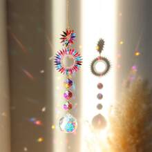 Colorful Diamond Crystal Light-Catching Hanging Decor, Suitable For Home Decor/Garden Decor/Christmas Decor/Halloween Decor/Mother's Day Gift - Multicolor - View 3
