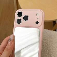 奢華電鍍鏡面相機保護手機殼，適用於 iPhone 17 Pro Max 17 Pro 17 16 15 14 13 Pro Max 17 Air，時尚保護後蓋 - 粉色 - 查看 4