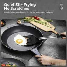 2pcs Silicone Spatula Set, Solid And Hollow Spatula, Suitable For Non-Stick Cookware, Heat-Resistant Cooking Utensils, Can Cook Fish, Eggs, Steak (Khaki) - Khaki - View 9