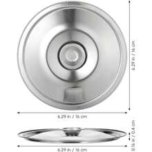 Tapa De Acero Inoxidable Para Olla De Condimentos 6.3 Pulgadas Tapa Resistente Al Vapor Y Fácil Limpiar Para Cocina Casera - Multicolor - Ver 3