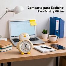 Unisex Practical Style For Bedroom And Office Desk Clock - Yellow - View 2