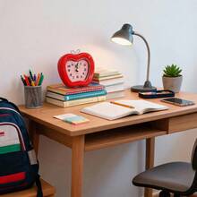 Unisex Practical Style For Bedroom And Office Desk Clock - Red - View 4
