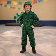 Tween Boys Costumes - Army Green - View 1