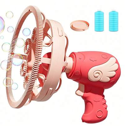 Máquina gigante de burbujas para juegos acuáticos y de playa, máquina automática de burbujas con diseño de alas - Lanzador gigante de burbujas - Juguete divertido de verano