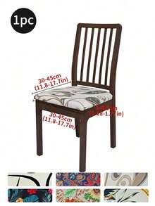 Waterproof Stretch Printed Dining Chair Slipcover, Machine Washable Removable Elastic Cover With Drawstring, Universal Milk Fiber Furniture Protector, Stain Resistant Anti-Scratch For Kitchen, Office & Pet Friendly Homes - Multicolor - View 17