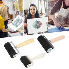 Professional Rubber Roller Ink Painting Printmaking Roller Art Craft Paint Roll Painting Tools Printmaking Ink Roller - Medium - View 3