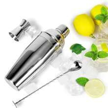 U Chef Kit de Coctelería, Shaker de 24 onzas, Mezclador de Bebidas Profesional, Jigger de Medición y Cuchara de Mezcla, Kit de Bartender, Herramientas de Coctelería y Mixología - Ver 5