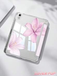 淡粉色扶桑花圖案保護殼，相容於 iPad (A16) 11 吋 (第 11 代，2025)、iPad Air 4/5 10.9 吋、iPad 7/8/9 10.2 吋，內建 Apple Pencil 插槽，相容於 Galaxy Tab A9 11 吋、Tab A9 8.7 吋，可愛風格，適合返校季、情人節、夏季圖案 - 彩色 - 查看 2