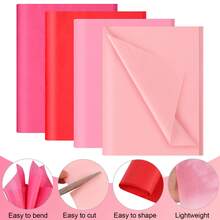 48Pcs/96Pcs Pink Tissue Paper, 20 X 20 Inch Gift Wrapping Tissue Paper Bulk, Decorative Paper For Gift Bags, Weddings, Parties, DIY Crafts And Decorations - 4-colors - View 3