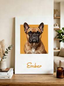 1pc Customized Photo Canvas Painting, Personalized Art Gift, Pet Oil Painting, Can Print Your Photo On Customized Wall, Suitable For Bedroom, Living Room, Wedding, Pet, Family, Love, Couple, Friends And Other Occasions, Photo Can Be Used As Decorative Painting, Also As Christmas Gift, Gift For Close Friends, Family, Birthday Gift, Gift For Family/Friends/Girlfriend/Boyfriend, Or Valentine's Day Gift. - Style 1 - View 3