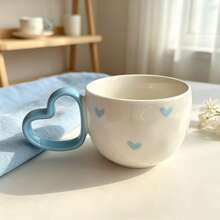 Korean Ins Style Hand-Pinch Love Cup, Milk Cup, Coffee Cup, Hand-Painted Heart Ceramic Cup - Multiple Selection - View 15