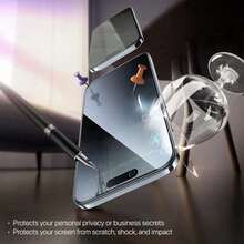 CASECOPS 5Pcs Privacy Tempered Glass Screen Protector Film, With One-Click Installation Tool, Auto Dust Removal, High Definition Transparent 9H Hardness Tempered Glass, Full Coverage, Anti-Scratch, Anti-Fingerprint, Bubble-Free, Easy Installation, Compatible With IPhone 17/16/15/14/13/12/11 All Series, Suitable For Daily, Office And Home Use, High-Quality Cell Phone Accessories - 5Pcs - View 3