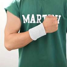 2 cái/gói băng đeo cổ tay thể thao unisex thấm mồ hôi, phù hợp cho tennis, bóng rổ, chạy bộ và tập gym, phụ kiện băng đeo cổ tay tập gym - Nhiều màu - Xem 6