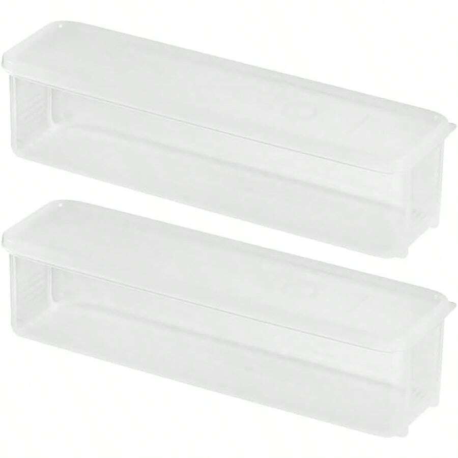 Airtight And Durable Rectangular Kitchen Vegetable And Food Storage Box, Multi-Purpose Portable Container For Home Organization (White) - White - View 1