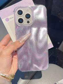 可愛 3D 漸層亮片手機殼，相容 iPhone 17 ProMax、17 Pro、17 Air、16、15、14 Plus、13、12 Pro Max、11，奢華亮面保護軟殼 - 淡紫色 - 查看 3