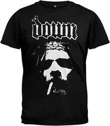 "Down Smoking Jesus" T-Shirt, Black - 黑色 - 查看 1