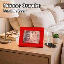 Unisex Practical Style For Bedroom And Office Desk Clock - Red - View 3