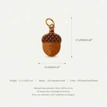 1pc New Natural Flower Pendant, Fresh Cartoon Style, 18k Gold PVD Plated 316 Stainless Steel Material, Waterproof And Fade-Resistant, Suitable For DIY Creative Necklace, Bracelet, Earring, Bag Chain, Keychain, Waterproof And Sweat-Resistant, Suitable For Daily Casual Wear - Multicolor - View 24