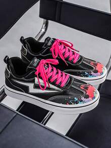 Men's Running Shoes, Lace-Up Low-Top Training Shoes With Round Toe, Suitable For Daily Fitness And Sports - Black - View 8
