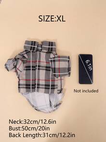 Kemeja Hewan Peliharaan Gaya Inggris Kotak-kotak Slim Fit Bahan Polyester, Cocok untuk Kucing dan Anjing Kecil hingga Sedang, Atasan Kasual Musim Panas, Tidak Cocok untuk Anjing Besar, Ukurannya Kecil, Disarankan Membeli 1-2 Ukuran Lebih Besar dari Biasanya - MultiWarna - View 16