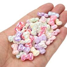 10pcs, 17x21mm UV Acrylic Small Bear Beads With Straight Hole, Cartoon 3D Animal Decor Beads, DIY Jewelry Making, Keychain, Bag Pendant Accessories - Bear - View 8