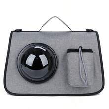 44*32*26cm Fashion Horizontal Transparent Space Capsule Pet Carrier, Breathable Mesh Tote Bag With Shoulder Strap, Storage Pocket For Small Cats Dogs, Random Color Delivery - Multicolor - View 7
