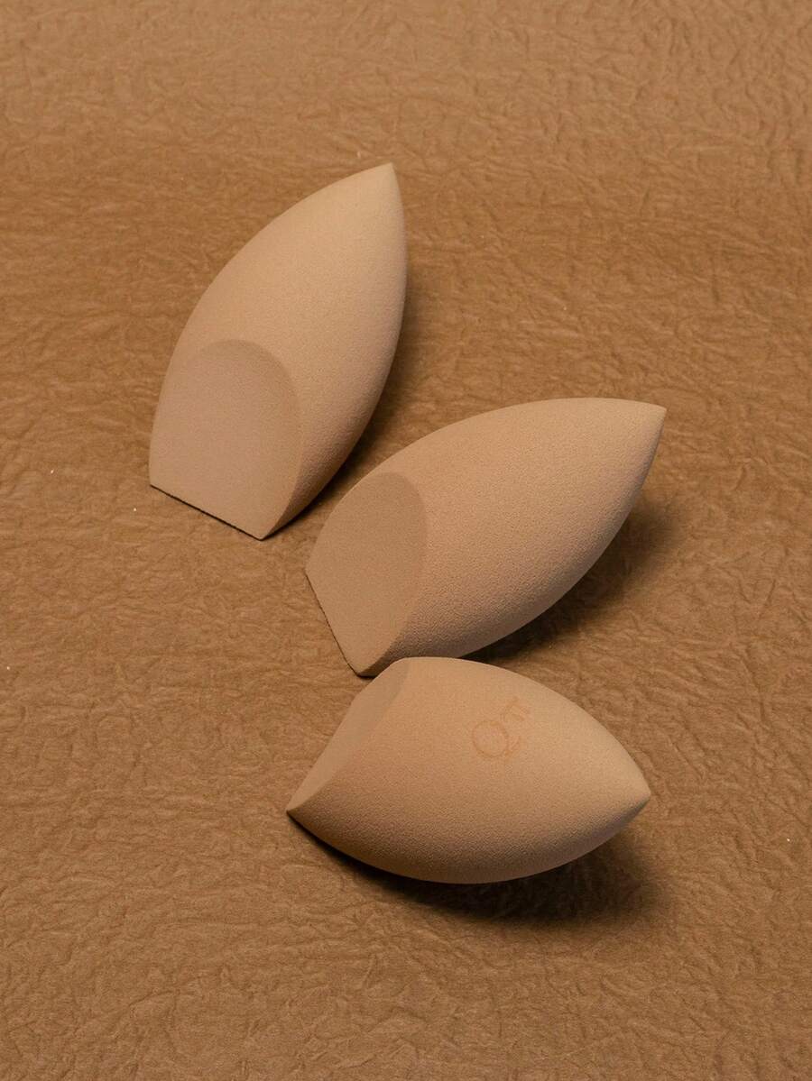 Q 3入雙用途化妝海綿，多色無乳膠可重複使用可水洗柔軟無瑕妝容上妝工具，適用粉狀、液狀化妝設計，旅行必備
