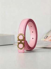 Women's 8-Shaped Buckle Denim Jeans Casual Pants Decorative Belt Versatile Women's Waist Belt - Multicolor - View 6