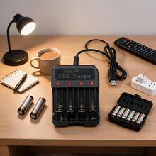 Universal Battery Charger For Home Digital Devices - Black - View 5