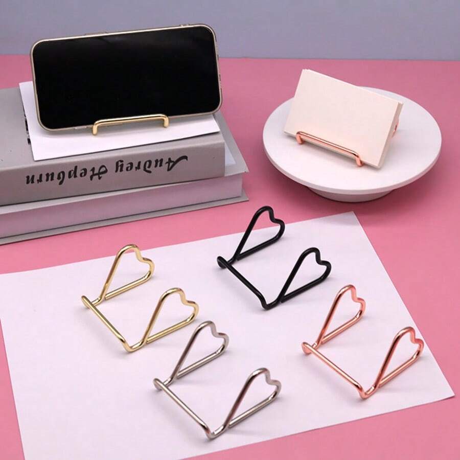 Hardware Phone Stand Creative Business Card Holder Multifunctional Universal Stand Irregular Card Holder Display Rack - Multicolor - View 1