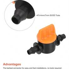 10Pcs Hose Valve Garden Tap Connectors For Drip Irrigation System, 4/7mm Water Flow Control Fittings - Control Valve - View 5