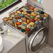 1pc Colorful Gemstone Pebble Print Diatom Mud Kitchen Drain Mat, Absorbent Quick-Dry Non-Slip Coffee Machine Mat, Suitable For Kitchen Countertop, Dish Rack, Dining Table And Coffee Bar Decor - Multicolor - View 14