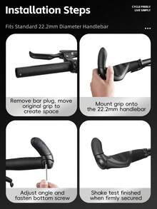 WEST BIKING Mountain Bike Handlebar Grips Adjustable Angle Shock Absorption Comfortable Ride Fits 22.2cm Handlebars - Multicolor - View 11