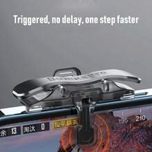 Mobile Game Triggers, Compatible With IPhone And Android, L1 R1 Game Triggers, Zero Latency, Fast Aiming, No Screen Obstruction, CODM Controller Shooting (2 Buttons), Comes With 4 Lightweight, Breathable, Sweat-Absorbing Silver Fiber Game Finger Sleeves (Suitable For All Touchscreen Gaming Devices) - Silver - View 6