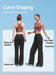 Beneunder Women's Breathable Sun-Protection Flare-Leg Pants AS012 - Black - View 5
