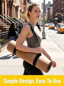 Portable Yoga Mat Shoulder Strap Anti-Slip Sports Mat Storage Strap, Unisex, Suitable For Yoga Stretching Fitness Workout, Holiday Gift, Home Gym Home Workout, Back To School Dorm Essential Accessory - Multicolor - View 4