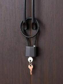 1pc Heavy Duty Steel Cable Lock | Waterproof & Rust-Proof Security Padlock, Suitable For Helmet, Luggage, Gym Locker | Flexible Multi-Purpose Combination Lock | Dorm & Travel Essential - Multicolor - View 2
