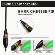 FTK 3pcs Fish King Fishing Floats, 9.06 Inches/0.21 Oz, Balsa Wood Vertical Fishing Floats - Multicolor - View 5