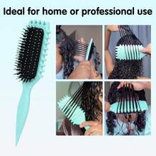 Hair brushes-EU+UK 1支卷发造型梳 - 柔韧易梳，防滑手柄，提升湿发光泽度和造型效果，是日常护理卷发女性的理想之选，也是返校、旅行和度假的必备单品。这款梳子用途广泛，适用于各种场合。 - 查看 8