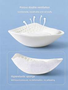 1 Pair 4cm Thick White Bra Cups, Small Size Removable Washable Push-Up Padding, Bra Padding Accessories - White - View 5