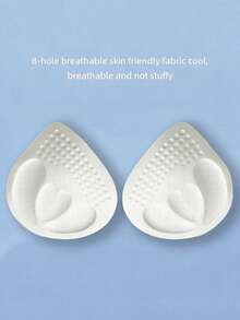 1 Pair 4cm Thick White Bra Cups, Small Size Removable Washable Push-Up Padding, Bra Padding Accessories - White - View 8