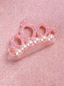 1/5/10pcs Faux Pearl Crown Pet Hair Clips - Fashionable Crown-Shaped Bows Suitable For Dogs And Cats - Grooming Supplies And Accessories - Multicolor - View 11