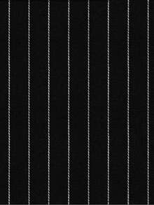 1pc Women's Striped Pleated Straight Leg Pants, Business Commute, Casual , Striped Ruffle/Frill Hem Straight Leg Pants Black - Black - View 5
