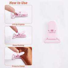 4/8/10/20/30Pcs T-Shaped Plastic Clips With Alligator Clips, These Clips Can Be Used For Handkerchiefs, Towels, Straps, Badges, Durable Multi-Purpose Clips, Suitable For Crafts, Displays, Hanging Decorative Cards (Random Colors, Black, White) - Multicolor - View 8