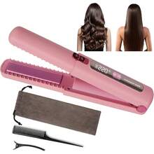 2-In-1 Hair Curler & Straightener, Wireless Mini Curling Iron, 7 Temperature Settings, Ceramic Travel Hair Styler, USB Rechargeable Hair Styling Tool, Suitable For Home, Travel And Hair Salon, Ideal Gift For Friends And Family On Holidays, Also Perfect As Valentine's Day Gift - A - View 3