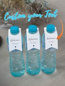 Customized Water Bottle Labels, Personalized Name And Event Date, Elegant Decoration, Suitable For Weddings, Parties, Birthdays And Christenings, Ideal Gifts For Brides, Grooms And Guests, Perfect For Receptions, Bridal Showers, Engagements, Also As Toast And Souvenir Labels - Multicolor - View 3