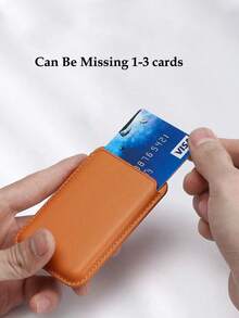 1pc Magnetic Leather Card Holder Case, Compatible With IPhone 16/15/14/13/12 Pro Max - Ultra Slim MagSafe Wallet Phone Case With Faux Leather Lining And Credit Card Slots - Adhesive European Style Phone Wallet Accessory ﻿ - Size - View 7