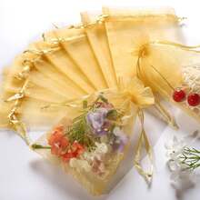 10/20/30pcs 4x6 Inch Luxury Organza Drawstring Jewelry Storage Bags - Wedding Party Christmas Gift Bags & Storage Bags - Reusable, Soft - Multicolor - View 6